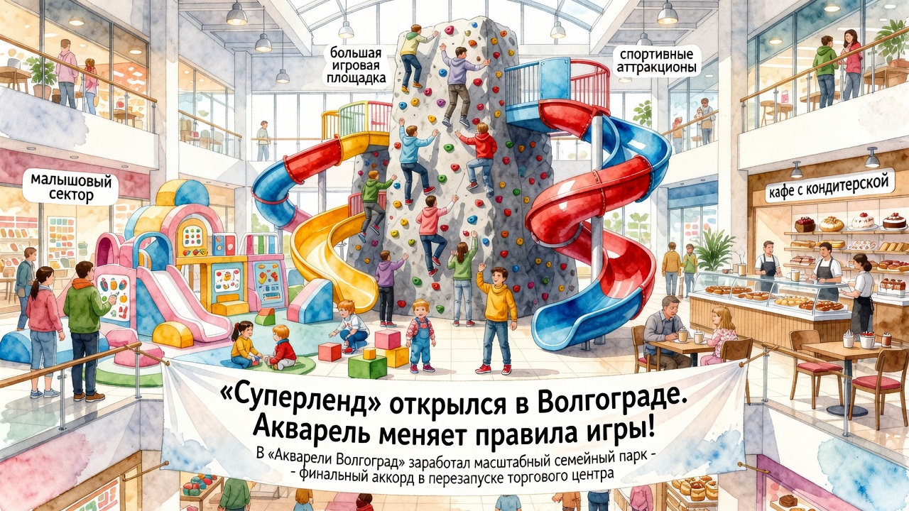 «Суперленд» открылся в Волгограде. Акварель меняет правила игры!