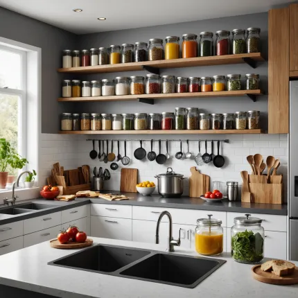 Идеальная организация кухни: как банки из стекла и наборы для специй преобразят ваше пространство