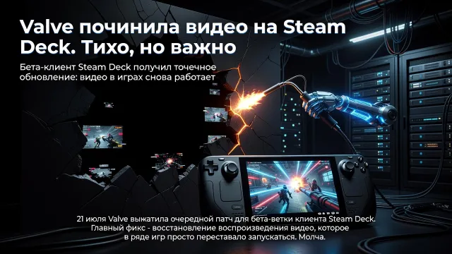 Valve починила видео на Steam Deck. Тихо, но важно